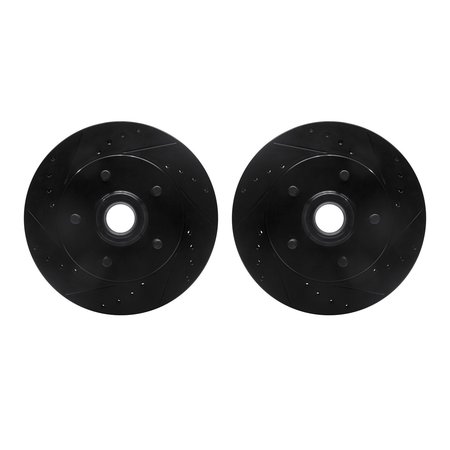 DYNAMIC FRICTION CO Rotors-Drilled and Slotted-Black, Zinc Plated black, Zinc Coated, 8002-48017 8002-48017